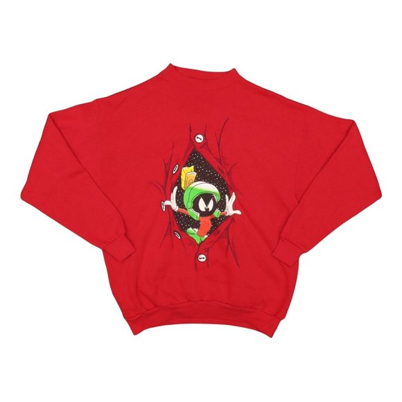 1990s Vintage Looney Tunes Marvin the Martian Sweater Size M - Picture 1 of 3